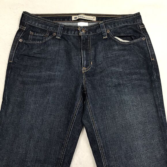 Vintage 90s GAP Low Rise Boot Jeans Women 10 Ankle (34x30) Dark Wash Blue Denim - Picture 3 of 16